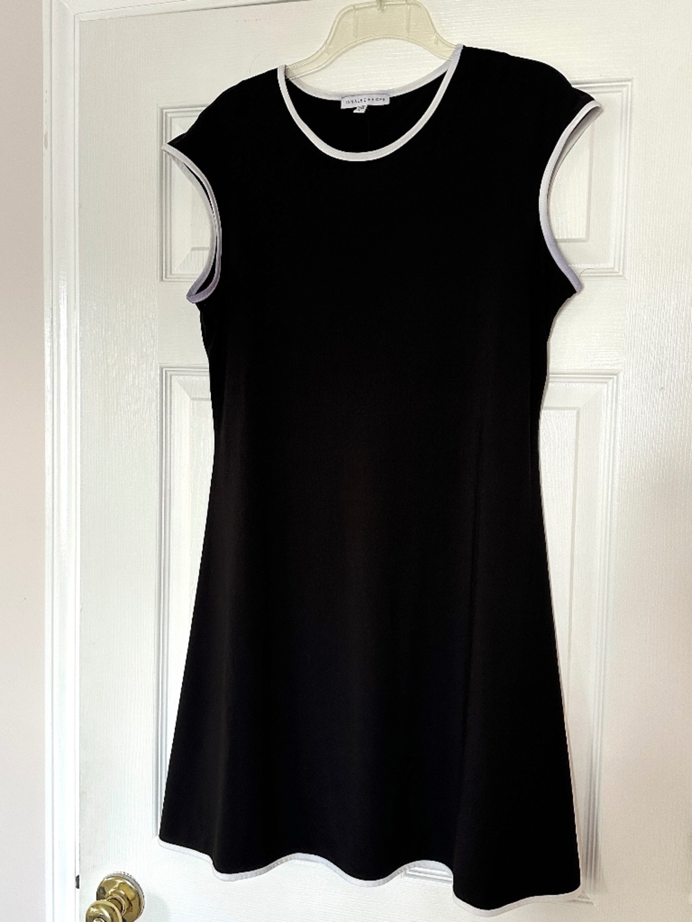 Annalee + Hope Little Black Dress White Trim Size Large